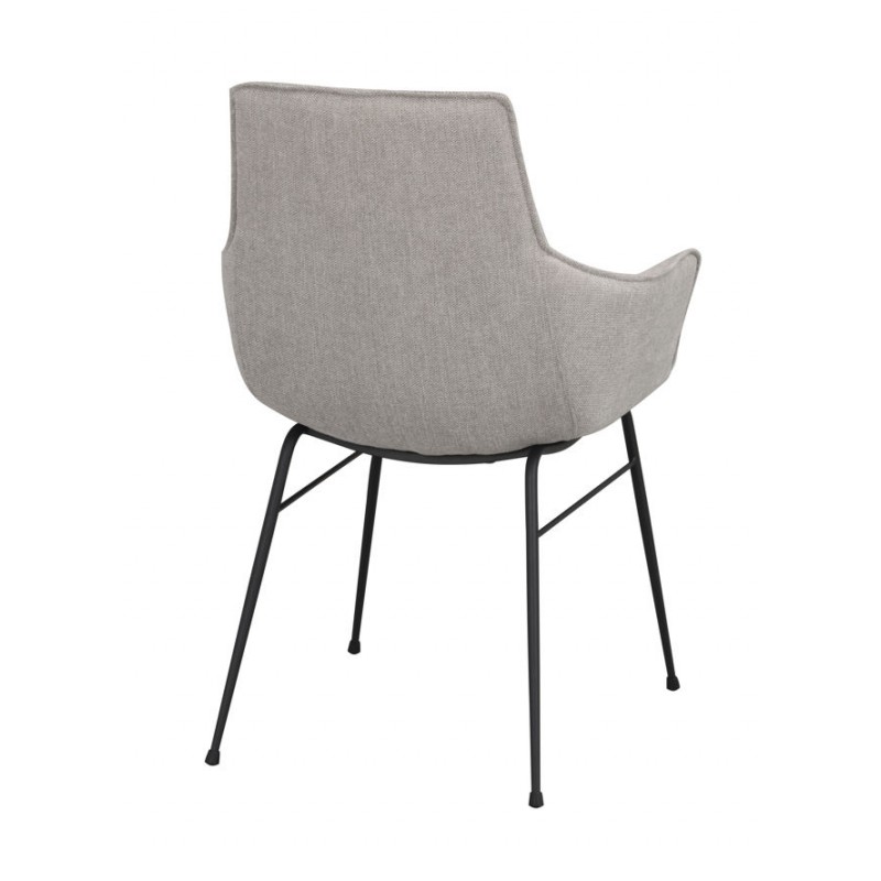 RO Lowell Fixed Arm Chair Grey/Black